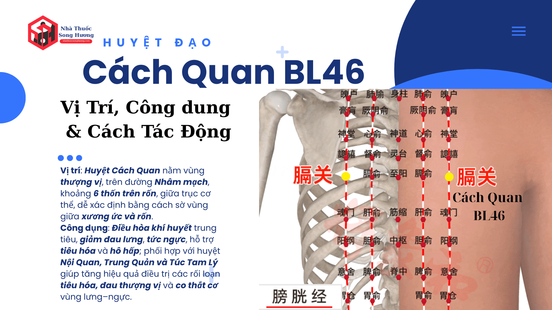 huyệt cách quan vị trí công dụng và cách tác động