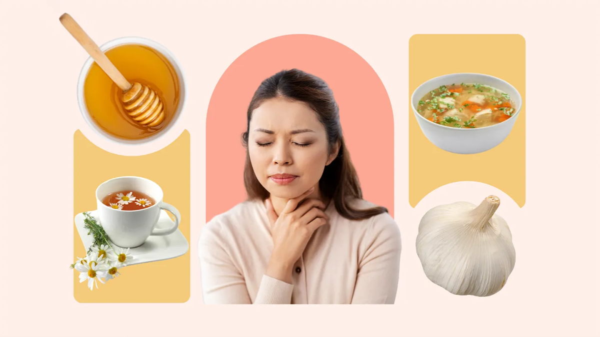 Uống nước ấm và nghỉ ngơi khi viêm họng