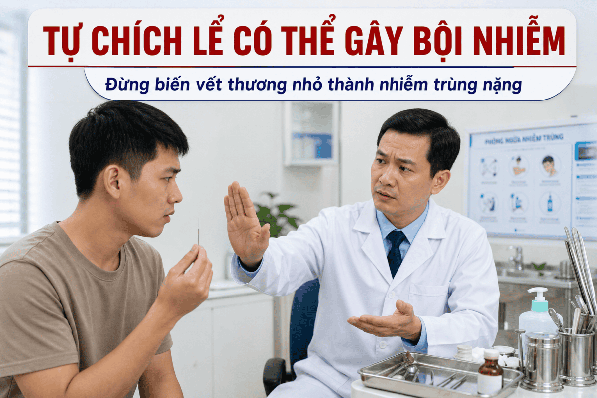 TỰ CHÍCH LỂ CÓ THỂ GÂY BỘI NHIỄM