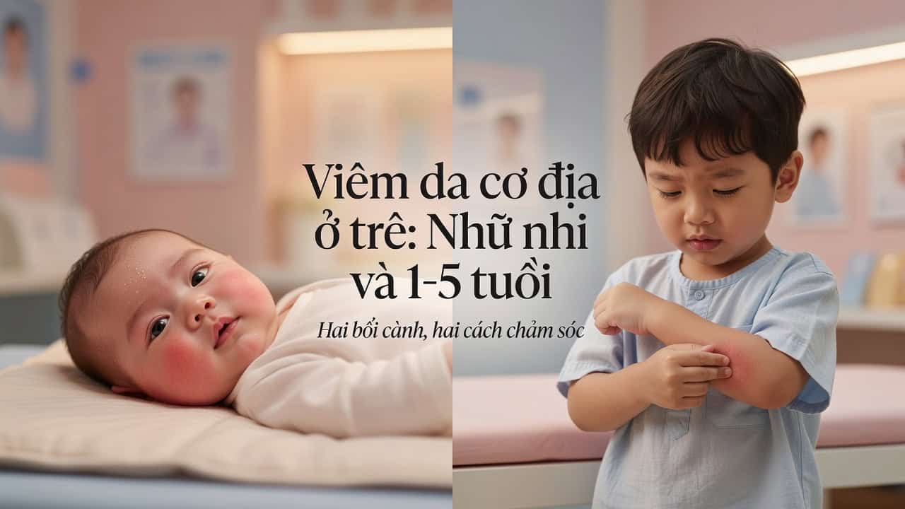 Trẻ em bị viêm da cơ địa, chăm sóc da trẻ nhỏ tại nhà thuốc Song Hương.