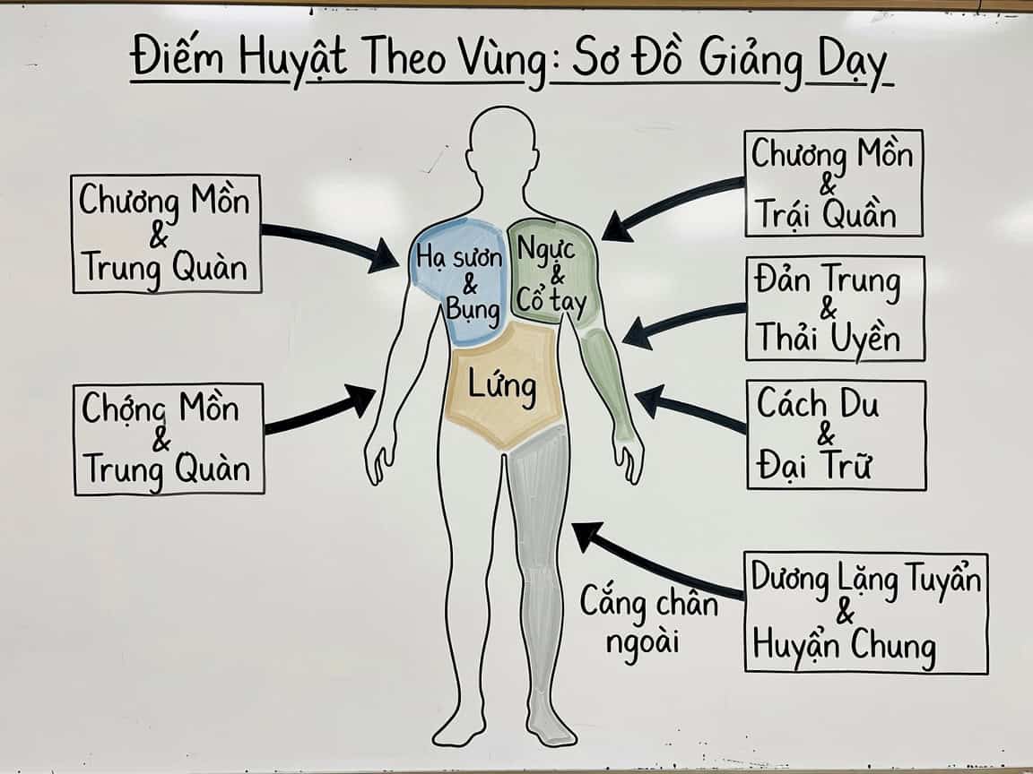 Ghi nhớ vị trí và ứng dụng của tám huyệt