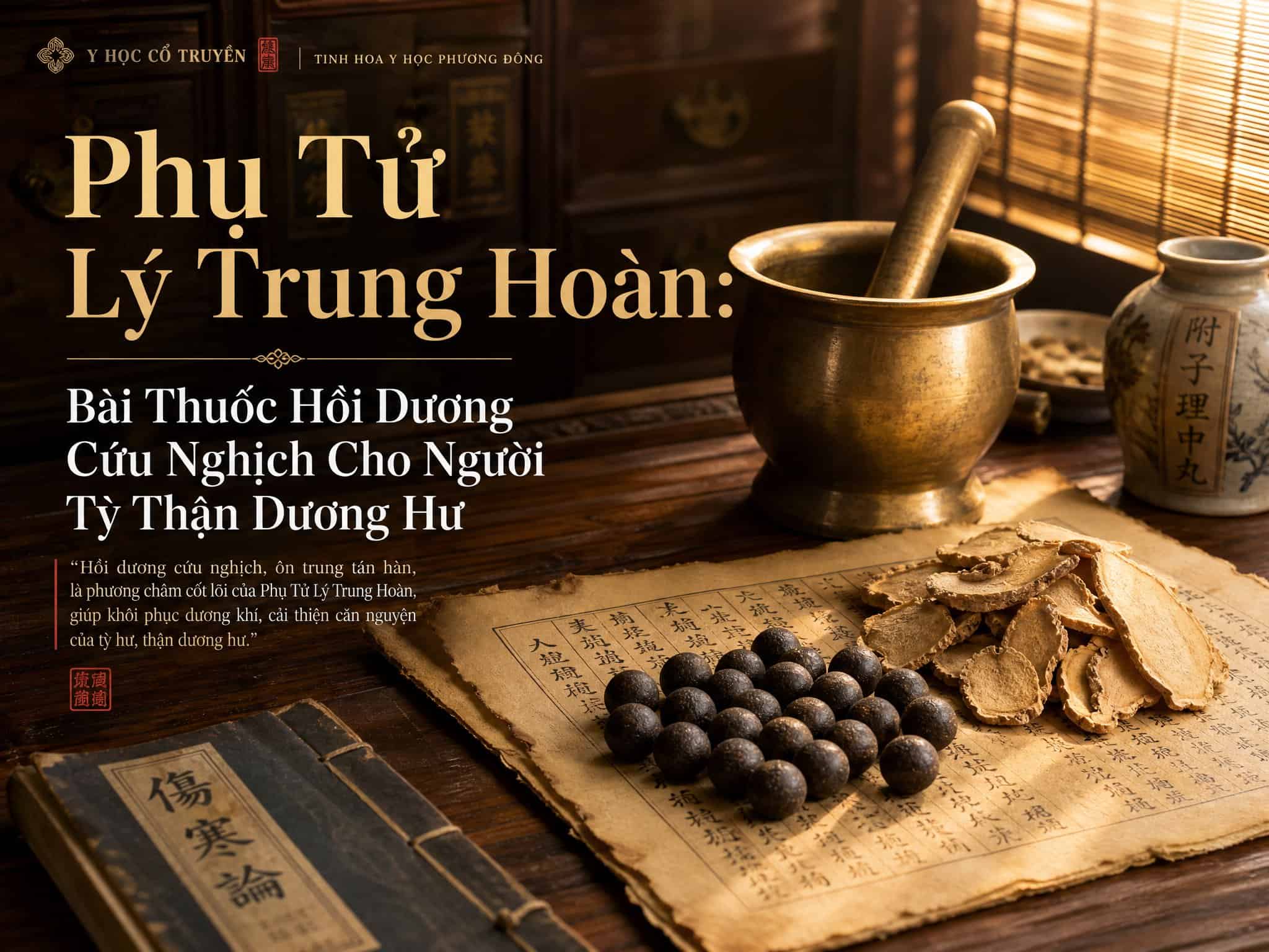 Hình ảnh thuốc Đông y và dụng cụ truyền thống tại Nhà thuốc Song Hương.